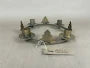 Pine Wreath Taper Candle Holder Antique Brass Holiday Centerpiece