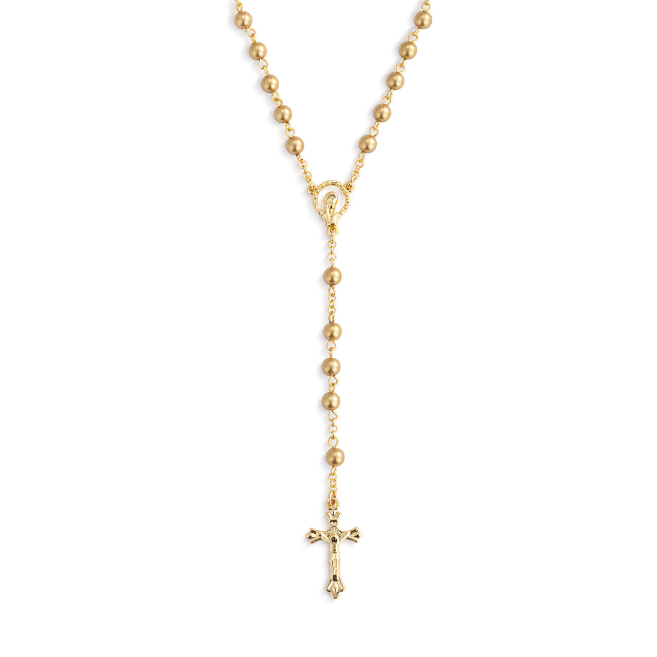 Gold Rosary and Pouch - 18in