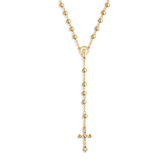 Gold Rosary and Pouch - 18in