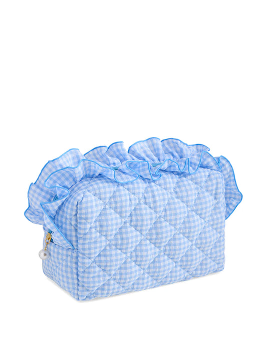 Large Fancy Zip Pouch - Blue