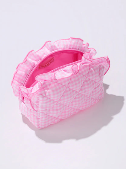 Small Fancy Zip Pouch - Pink