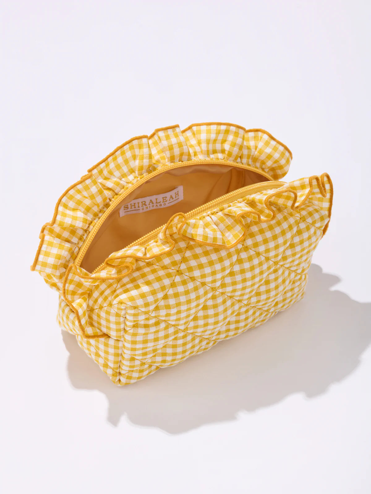 Small Fancy Zip Pouch - Yellow
