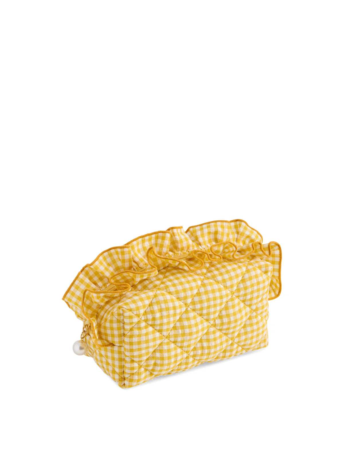 Small Fancy Zip Pouch - Yellow