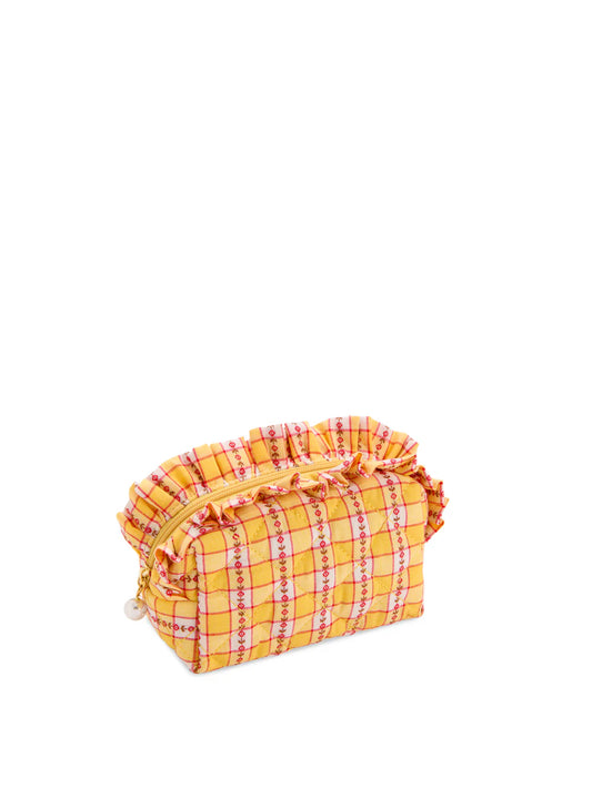 Scarlett Quilted Small Zip Pouch - Yellow