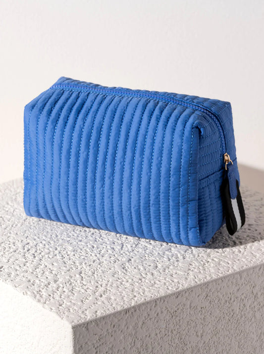 Ezra Large Boxy Cosmetic Pouch - Ultramarine