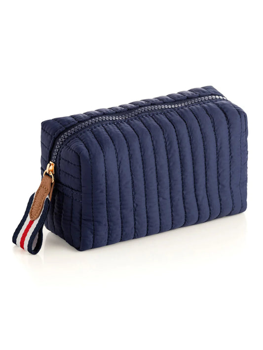 Ezra Small Boxy Cosmetic Pouch - Navy