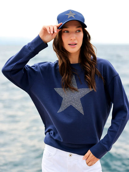 Navy Star Sweatshirt