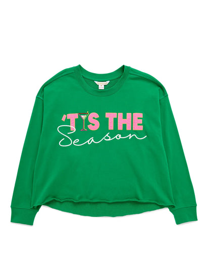 "Tis The Season" Lounge Sweatshirt, Green