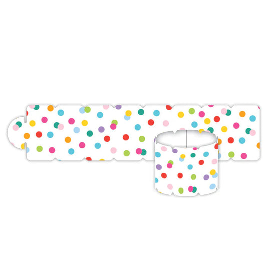 Hand Painted Colorful Polka Dots Napkin Rings
