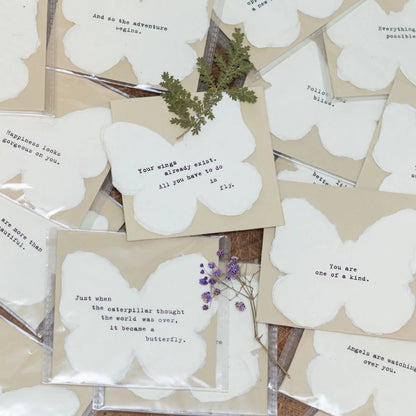Mini Deckled Butterfly Card & Envelope