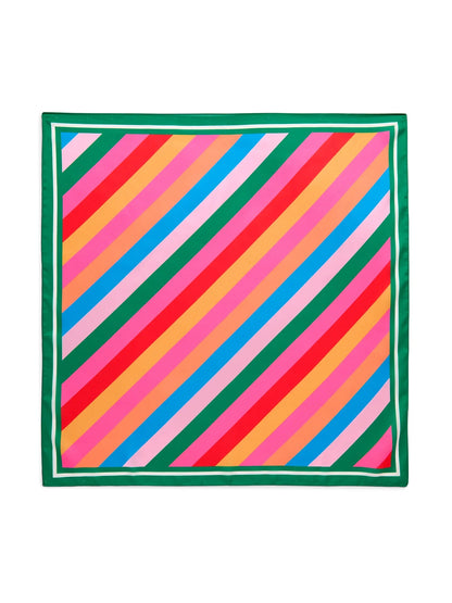 Festive Stripe Square Scarf, Multi