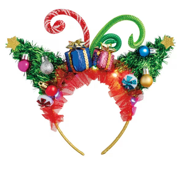 Blue Light-Up Christmas Headband