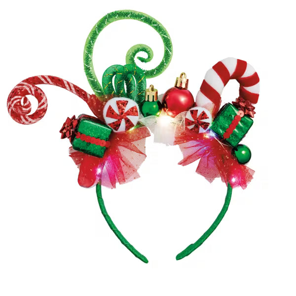 Green Light-Up Christmas Headband