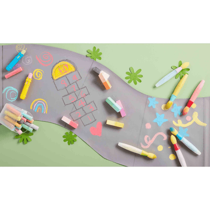 Sidewalk Chalk Paint Brush Set - Red