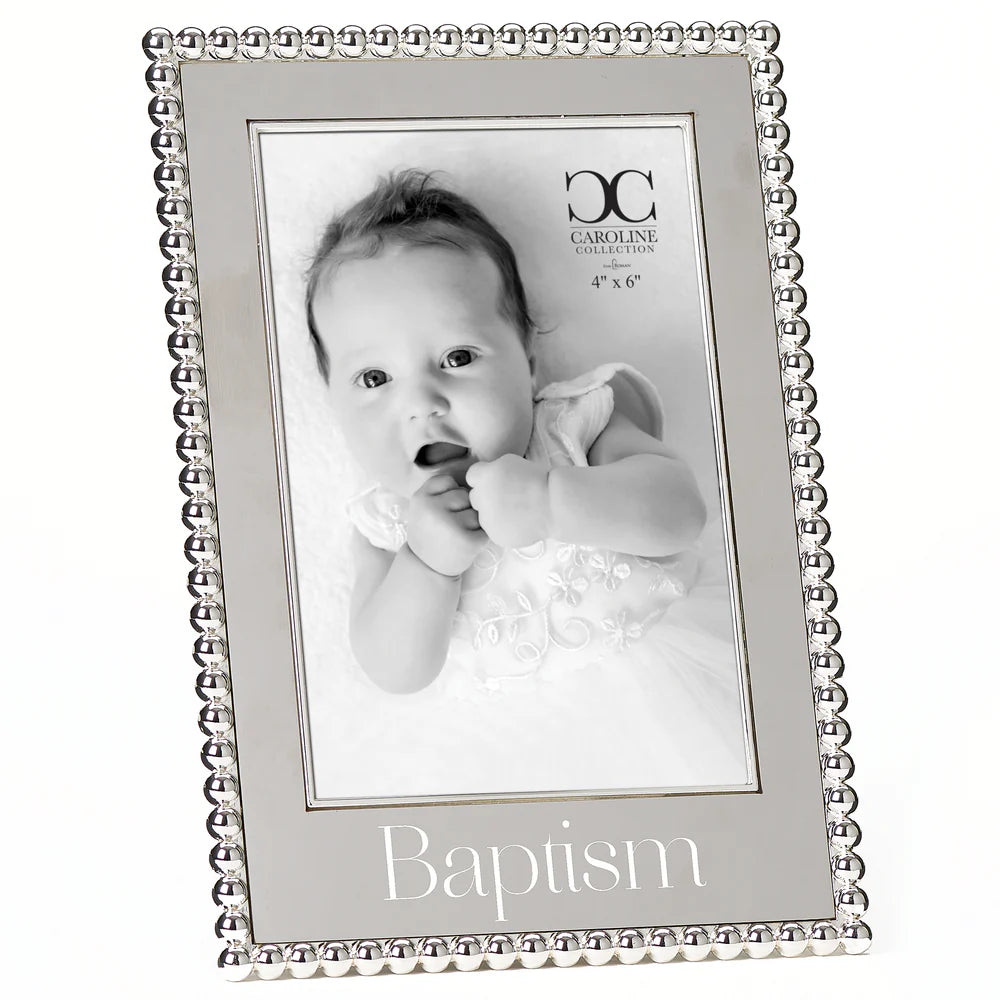 Silver Baptism Keepsake frame