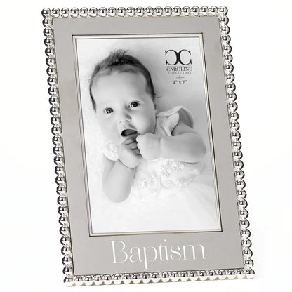 Silver Baptism Keepsake frame