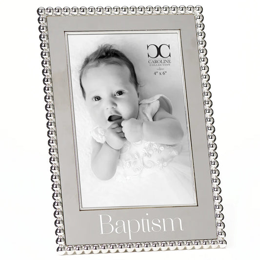 Silver Baptism Keepsake frame