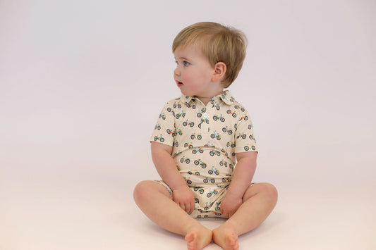 Polo Romper - Bike Buddies