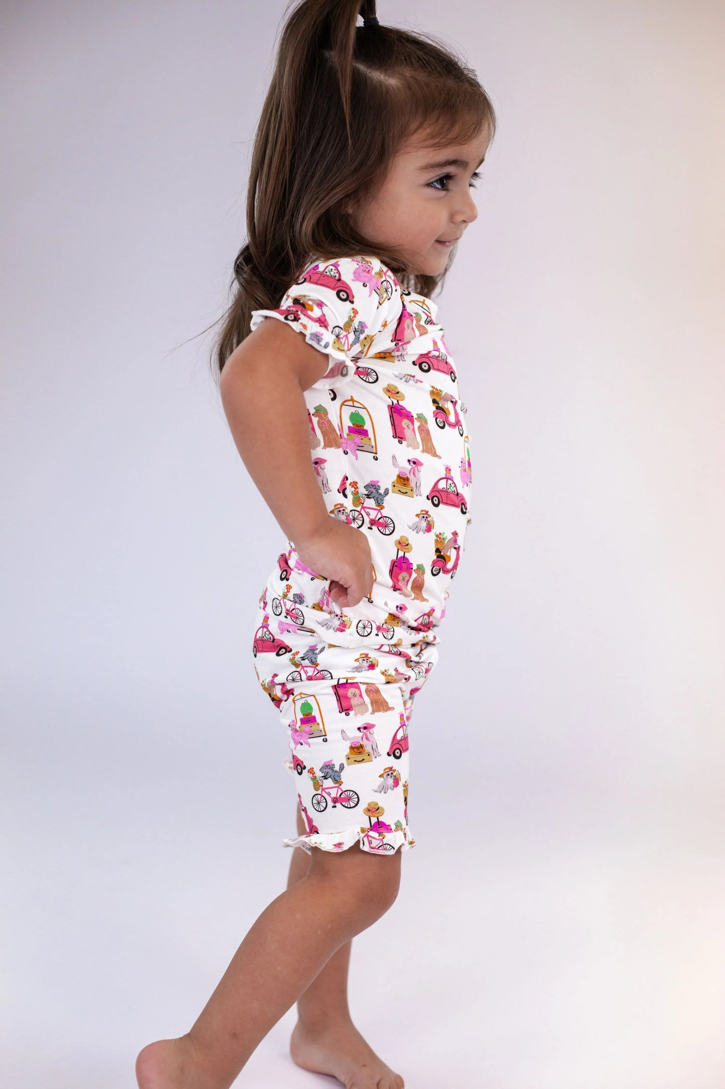 Ruffle PJ Short Set - Puppy Chic