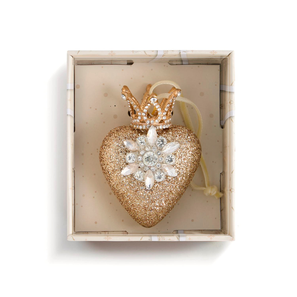 Love Warm Wish Glitter Heart Ornament
