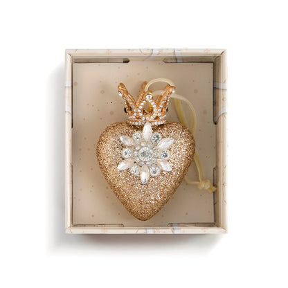 Love Warm Wish Glitter Heart Ornament
