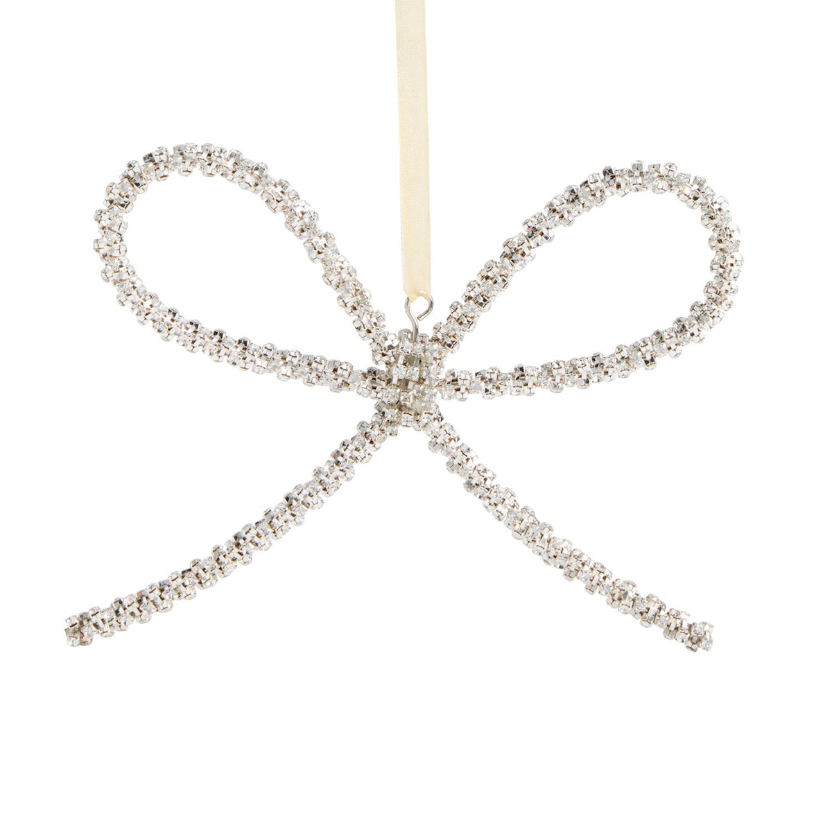 Silver/Gold Glitter Bow Ornaments