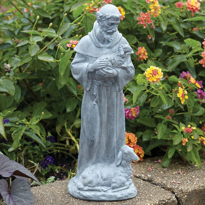 St. Francis with Lambs Garden Statue