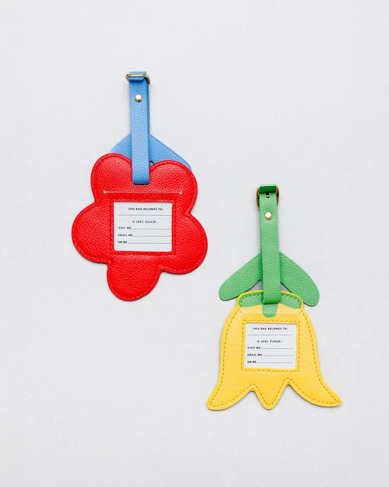 Novelty Luggage Tag Set - Flowers