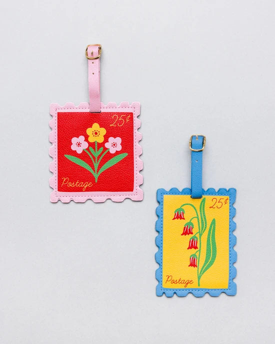 Novelty Luggage Tag Set - Stamps