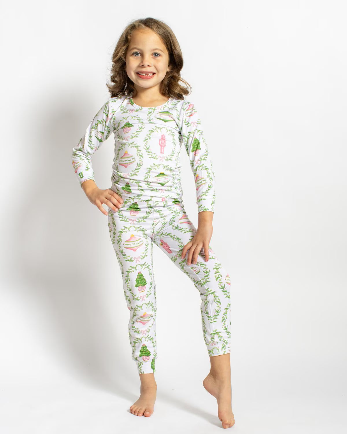 Kid's Nutcracker Trellis Long Sleeve Pajamas