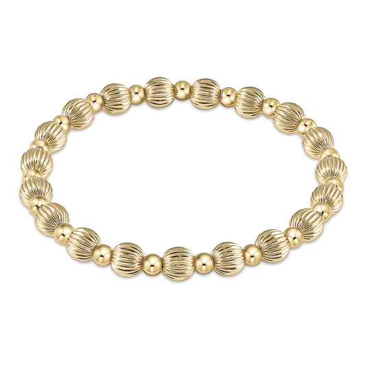 Dignity Grateful Pattern 6mm Bracelet - Gold