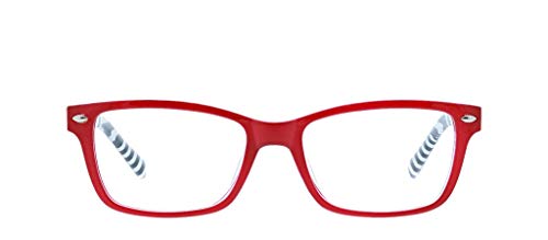 Zuma Reading Glasses - Red/Stripe - +0.00
