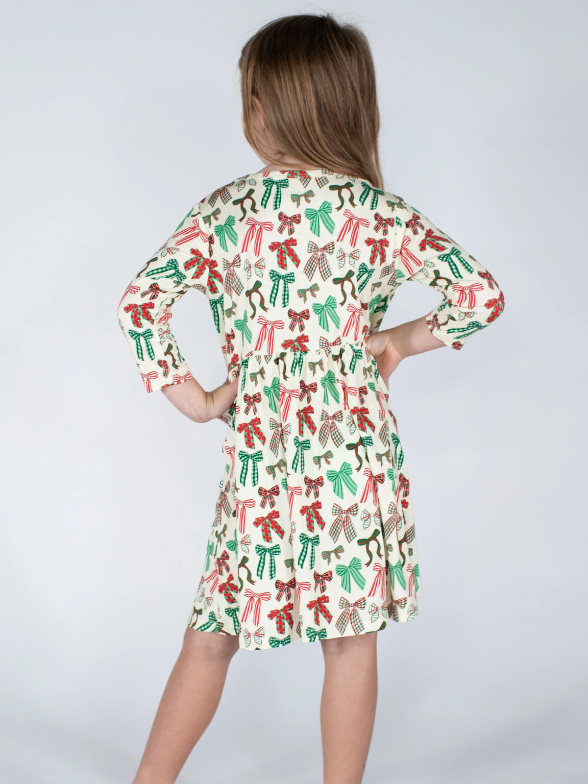 3/4 Dress - Holiday Bows