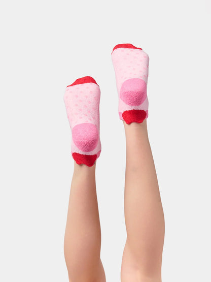 Bow Home Socks, Pink