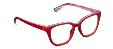 Trapeze Progressive Reading Glasses - Red - +2.50