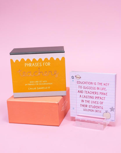 Phrases For Teachers Encouraging Desk Card Set