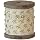 10-Yard Fabric Ribbon on Wood Spool with Metallic Stars, Natural and Gold