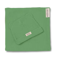 Good Little Citizens Baby Swaddle & Beanie - Sea Foam