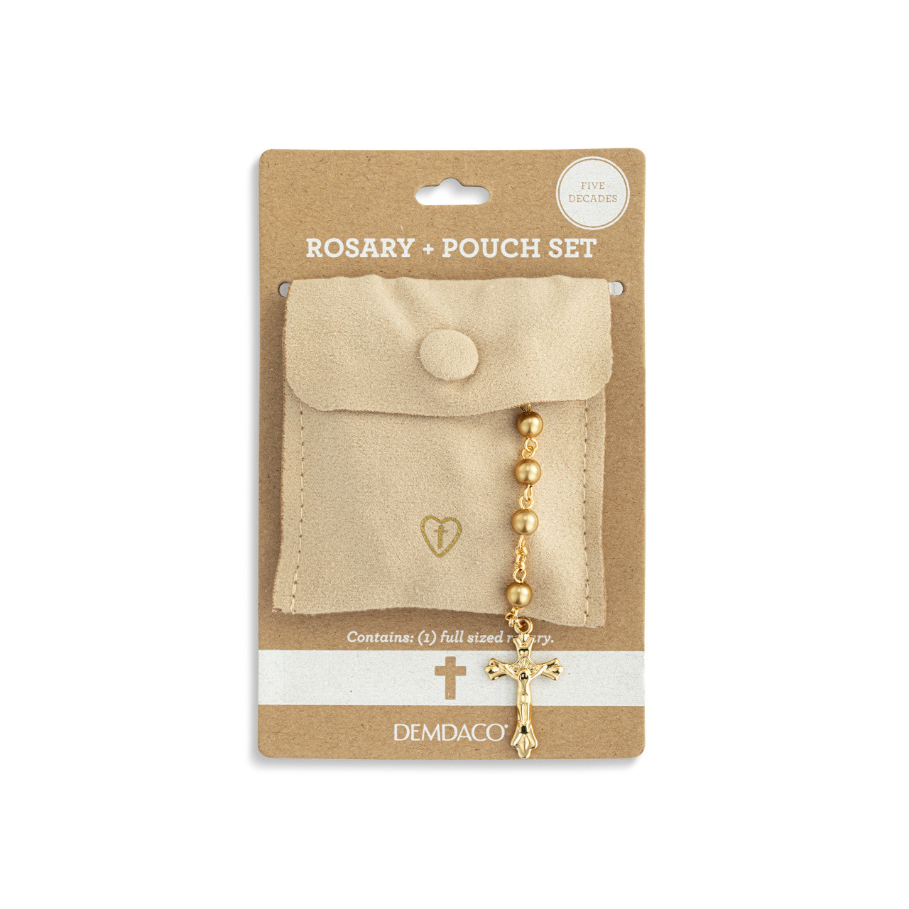 Gold Rosary and Pouch - 18in