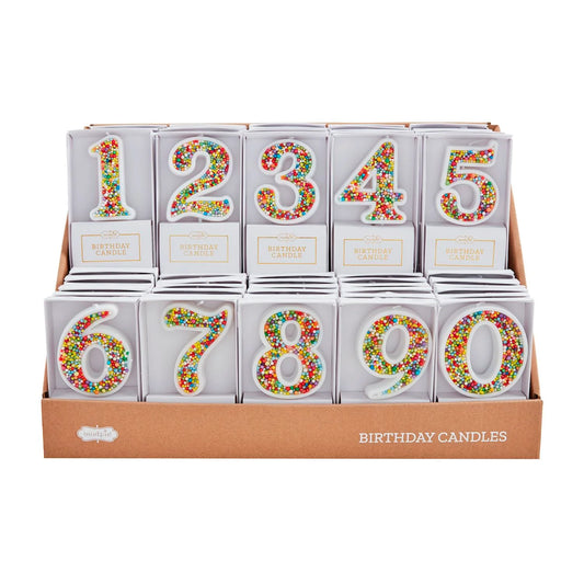 Sprinkle Number Birthday Candle