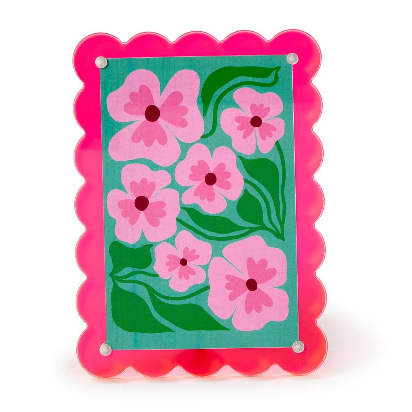 Color Pop 4x6 Scalloped Edge Acrylic Magnetic Photo Frames