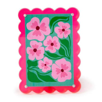 Color Pop 4x6 Scalloped Edge Acrylic Magnetic Photo Frames