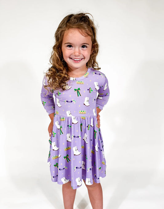 3/4 Dress - Mardi Gras Queen
