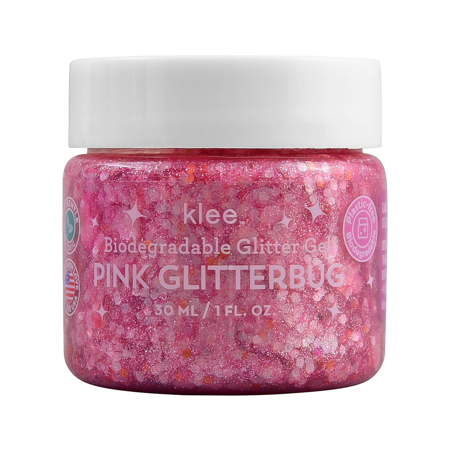Biodegradable Glitter Gel, 1 oz - Pink Glitterbug