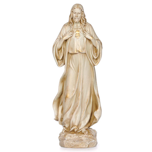 Joseph's Studio Sacred Heart Figure with Antique Gold Finish - Renaissance Collection