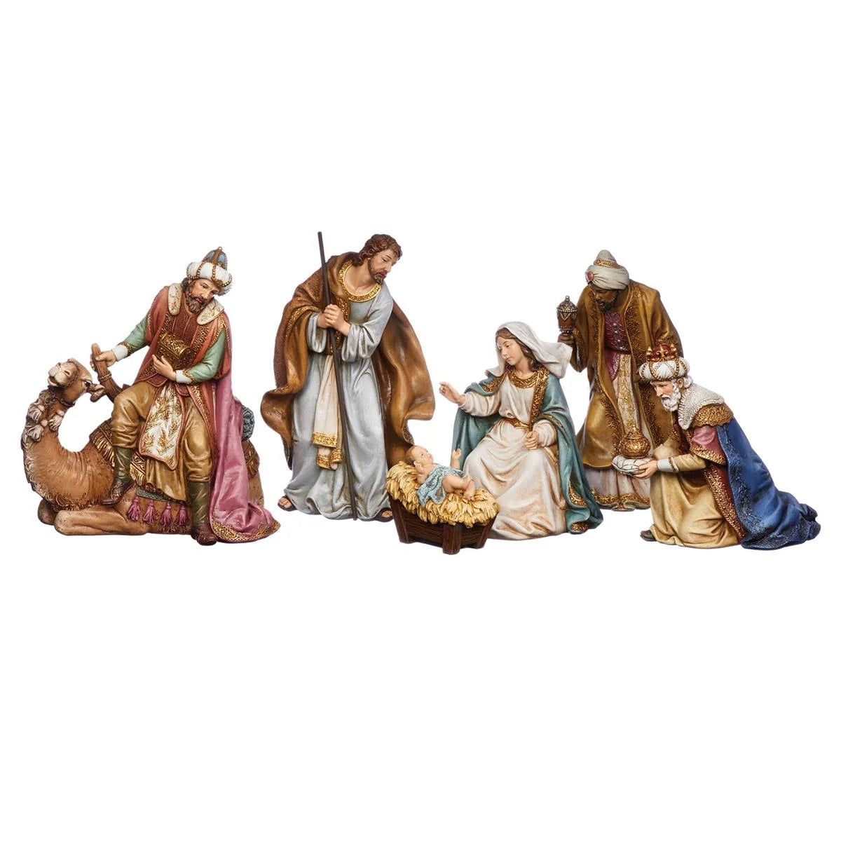 8.5-inch 6-piece St. Nativity with King on Camel