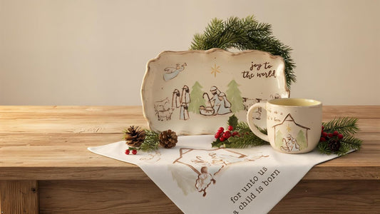 Nativity Mug - For Unto Us a Child is Born