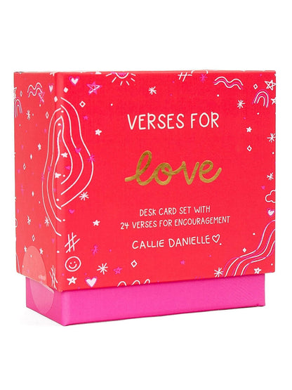 Verses for Love – Bible Verse Card Set with Display Stand