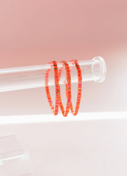 Glass Tile Bracelet - Strawberry