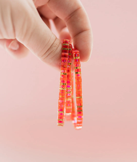 Glass Tile Bracelet - Strawberry